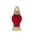 Heart Lamp, glass, red, 28 h, 25.5 cm, for grave