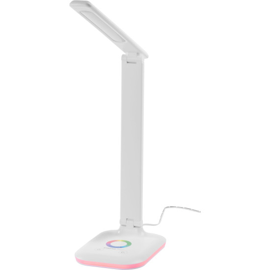 Strend Pro lamp, lauaarvuti, puutetundlik juhtimine, hämardamine, RGB, taustvalgustusega alus, 4 W, valge