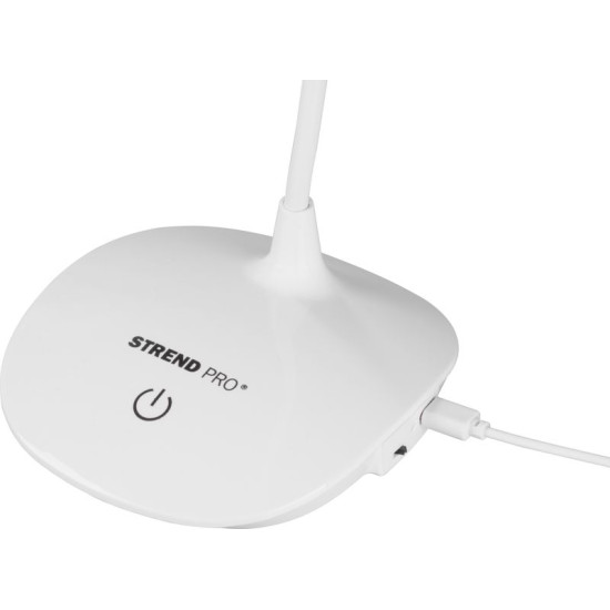 Strend Pro lamp, laud, LED, valgustugevuse valija, USB, 2 W, valge
