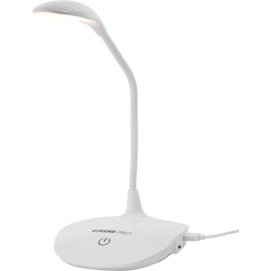 Strend Pro lamp, laud, LED, valgustugevuse valija, USB, 2 W, valge