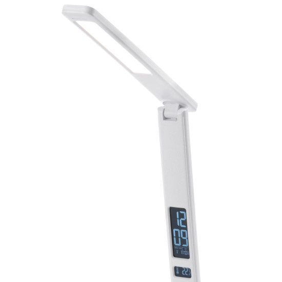 Strend Pro table lamp, LED, wireless charging, light intensity selection, with display, clock, alarm clock, thermometer, 4 W, white Strend Pro table lamp, LED, wireless charging, light intensity selection, with display, clock, alarm clock, thermometer, 4 W, white