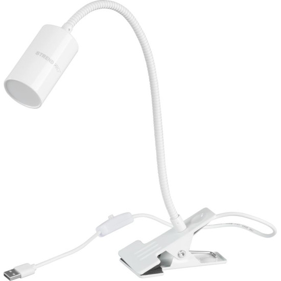 Strend Pro table lamp, with clip, Alu, white, USB, 41 cm Strend Pro table lamp, with clip, Alu, white, USB, 41 cm