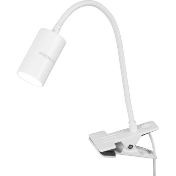 Strend Pro table lamp, with clip, Alu, white, USB, 41 cm