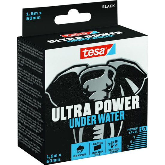 Лента tesa® Ultra Power Under Water, ремонтная, водонепроницаемая, черная, 50 мм, L-1,5 м Лента tesa® Ultra Power Under Water, ремонтная, водонепроницаемая, черная, 50 мм, L-1,5 м