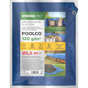 Tarpaulin 120g/m2 05,5m Strend Pro, round, blue