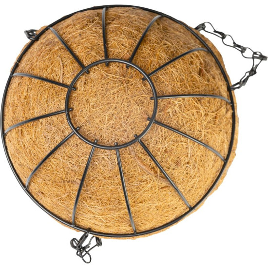 Strend Pro hanger, flower pot holder, steel/coconut, hanging, with chain and hook, 20 cm Strend Pro hanger, flower pot holder, steel/coconut, hanging, with chain and hook, 20 cm