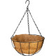 Strend Pro hanger, flower pot holder, steel/coconut, hanging, with chain and hook, 25 cm