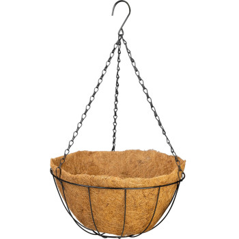 Strend Pro hanger, flower pot holder, steel/coconut, hanging, with chain and hook, 35 cm