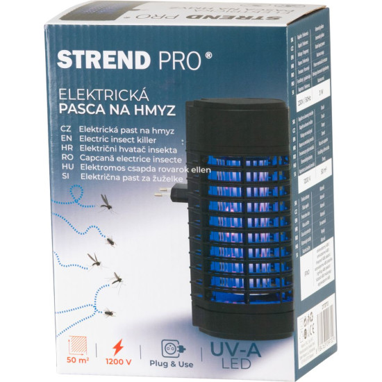 Trap Strend Pro Laurel, insect and mosquito trap, electric, plug-in, 4x UV and LED lamp