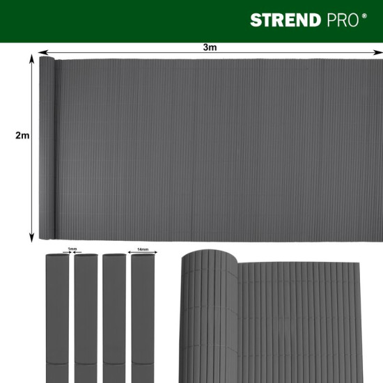 Plot Ence DF13, PVC 2000 mm, L-3 m, antracit, 1300g/m2, UV