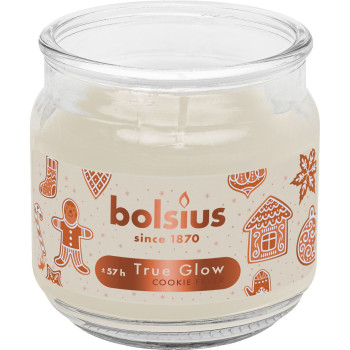Candle Bolsius Large Jar, Cookie Fever, scented, Christmas, beige, 100x98 mm, in glass