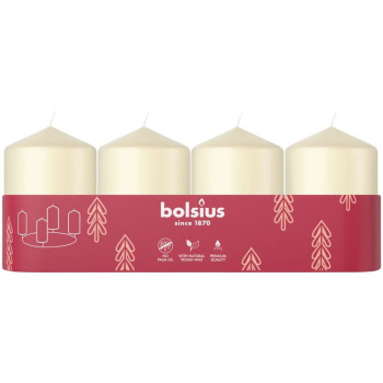 Bolsius Pillar Advent свечи, крем, 60x40 мм, упаковка. 4 шт
