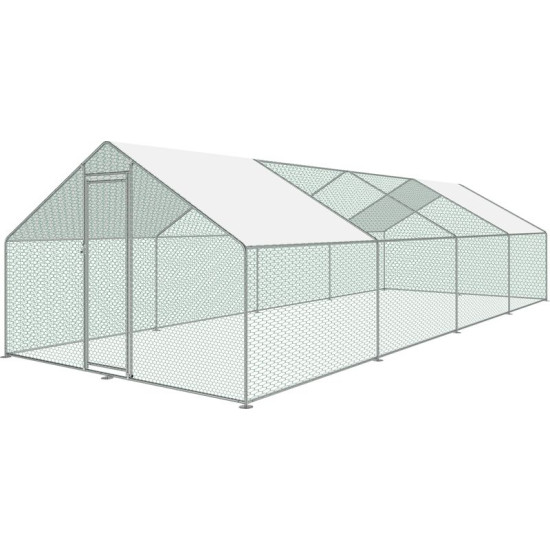 Chicken coop Strend Pro, for poultry, aviary, cage, with roof, 3x8x2 m