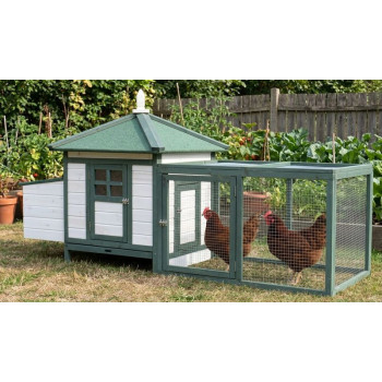 Chicken coop Strend Pro, for poultry, with roof, 196x76.5x98 cm