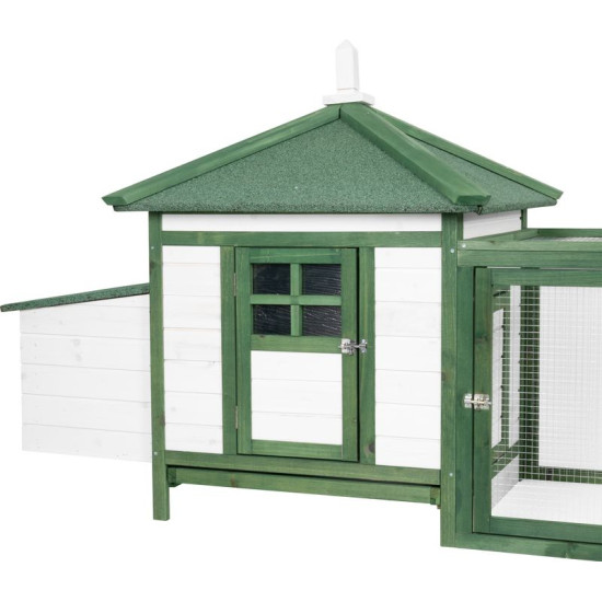 Chicken coop Strend Pro, for poultry, with roof, 196x76.5x98 cm Chicken coop Strend Pro, for poultry, with roof, 196x76.5x98 cm
