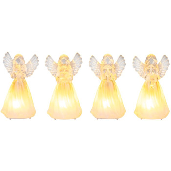 Angel MagicHome Christmas, plastik, motiivide segu, 1xLED soe valge, 6x5x11 cm, 3xLR44, pakis 4tk