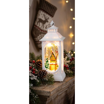 Новогодний фонарь MagicHome, пластик, 5xLED теплый белый, 4.8x4.8x12.8 см, 3xLR44