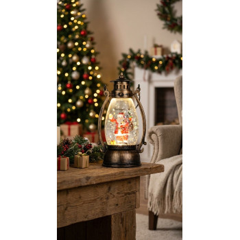 MagicHome Christmas Lantern, Santa, Plastic, 1xLED Warm White, 8x6.5x14 cm, 3xLR44
