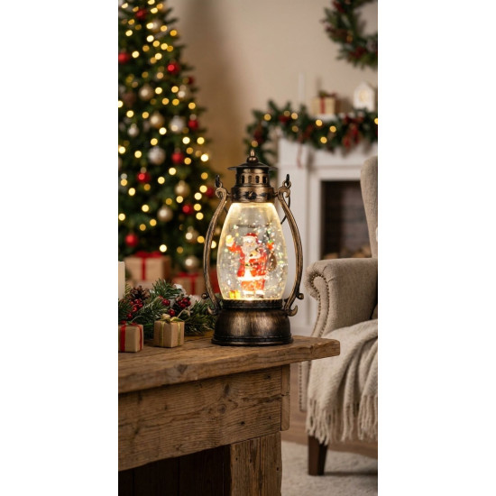 MagicHome Christmas Lantern, Santa, Plastic, 1xLED Warm White, 8x6.5x14 cm, 3xLR44