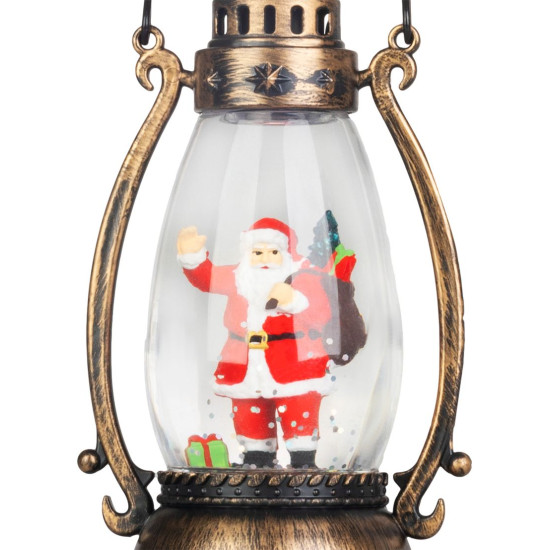 MagicHome Christmas Lantern, Santa, Plastic, 1xLED Warm White, 8x6.5x14 cm, 3xLR44