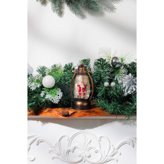 MagicHome Christmas Lantern, Santa, Plastic, 1xLED Warm White, 8x6.5x14 cm, 3xLR44