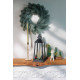 MagicHome Christmas lantern, plastic, black, 3xLED yellow, 14x14x35 cm, 3xAAA