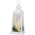 MagicHome Christmas lantern, plastic, white, 3xLED yellow, 14x14x35 cm, 3xAAA