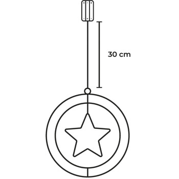 MagicHome Christmas decoration, star, plastic, 80xLED warm white, 32.5x36 cm, 3xAA