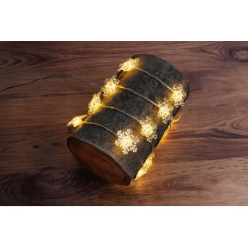 MagicHome jõulukett, helbed, PVC, 15xLED soe valge, 1.4m+0.3m, 2xAA