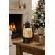 MagicHome Christmas lantern, santa, plastic, black, 1xLED warm white, 12x10x20.5 cm, 3xAA