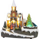 MagicHome Jõulukaunistused, Kirik, Plastik, 1xLED Soe Valge, 21x14.5x20.8 cm, 3xAA