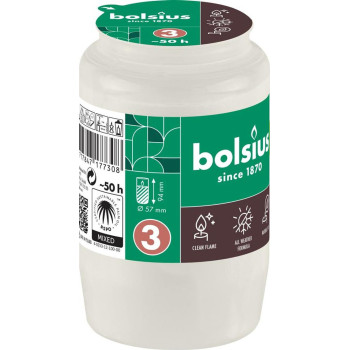 Refill Bolsius, 50 h, 152 g, 57x94 mm, for a pot, white, oil Refill Bolsius, 50 h, 152 g, 57x94 mm, for a pot, white, oil