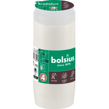 Refill Bolsius, 75 h, 238 g, 57x141 mm, for a pot, white, oil Refill Bolsius, 75 h, 238 g, 57x141 mm, for a pot, white, oil