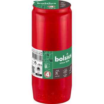 Bolsius täitematerjal, 75 h, 238 g, 57x141 mm, põleti, punane, õli