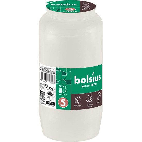 Bolsius parafiin, 100 tundi, 317 g, 67x140 mm