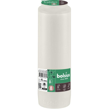 Refill Bolsius, 170 h, 551 g, 66x216 mm, for a sable, white, oil Refill Bolsius, 170 h, 551 g, 66x216 mm, for a sable, white, oil