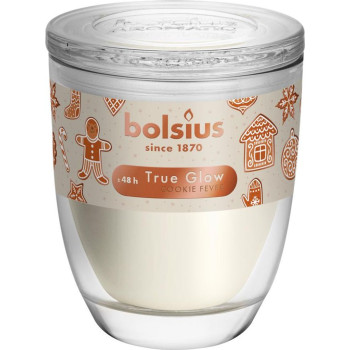 Bolsius Starlight Nougat candle, cream, in glass, 48 ​​hours, 100x120 mm