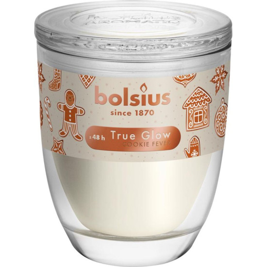 Bolsius Starlight Nougat candle, cream, in glass, 48 ​​hours, 100x120 mm