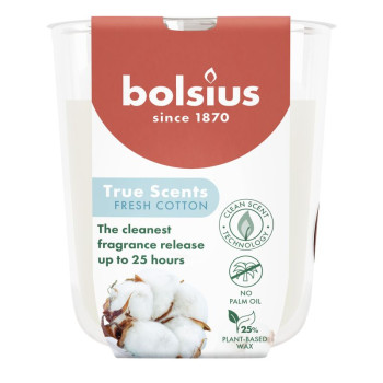 Bolsius True Scents candle, fresh boulder, 80x73 mm, in glass