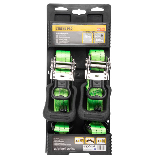 Kinnitusrihm Strend Pro TRS-703, põrkmehhanismiga rihm, 30 mm, L-5 m, max. 800 kg, pakk. 2 tk Kinnitusrihm Strend Pro TRS-703, põrkmehhanismiga rihm, 30 mm, L-5 m, max. 800 kg, pakk. 2 tk