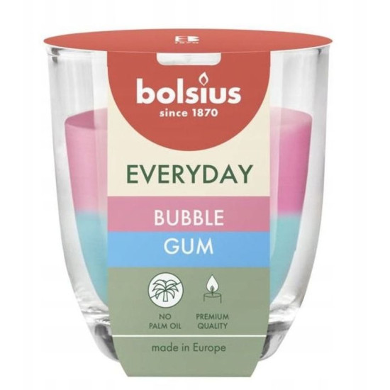 Bolsius Everyday свеча, ароматическая жевательная резинка, 80x70 мм, в стекле
