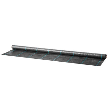 Woven fabric 1,5x10m, 100g/m2, black, roll packing Woven fabric 1,5x10m, 100g/m2, black, roll packing