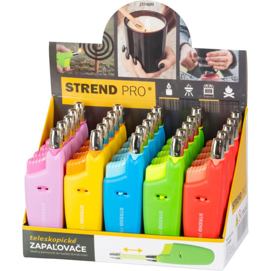Зажигилка Strend Pro, телескопический, бензиновый, Sellbox 25 штук