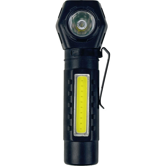 Фара Strend Pro XL0702, 110x34мм, 5 Вт, XPE + COB 60 + 120 лм, 1200 мАч, со съёмной головкой