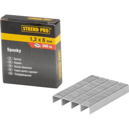 Klambrid Strend Pro KF1062-06, 8 mm, klambrid klammerdaja jaoks, 1,2 mm, pak. 200 tk Klambrid Strend Pro KF1062-06, 8 mm, klambrid klammerdaja jaoks, 1,2 mm, pak. 200 tk