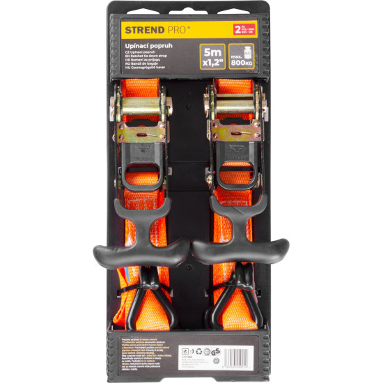 Clamping strap Strend Pro TRS-402, ratchet, 30 mm, L-5 m, max. 800 kg Clamping strap Strend Pro TRS-402, ratchet, 30 mm, L-5 m, max. 800 kg