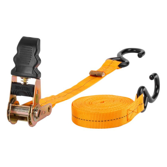 Ratchet tie down (capacity 125kg) (width 25mm / lenght 4,5m) Ratchet tie down (capacity 125kg) (width 25mm / lenght 4,5m)