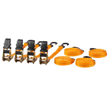 Ratchet tie down (capacity 125kg) 4pcs (width 25mm / lenght 4,5m)