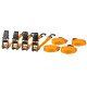 Ratchet tie down (capacity 125kg) 4pcs (width 25mm / lenght 4,5m)