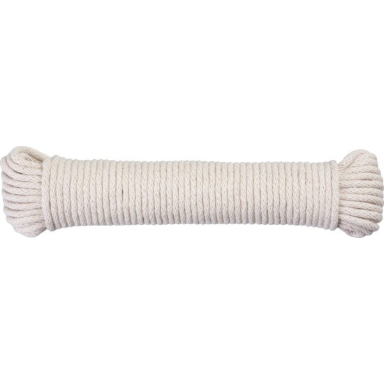 Веревка Cloth-Line L-20 м/4 мм, Хлопок, белый